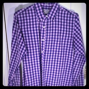 Purple check J.Crew button down